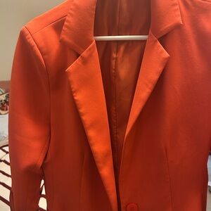 Bright Orange Tailored Blazer